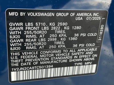 2026 Volkswagen Atlas 2.0T SE w/Technology