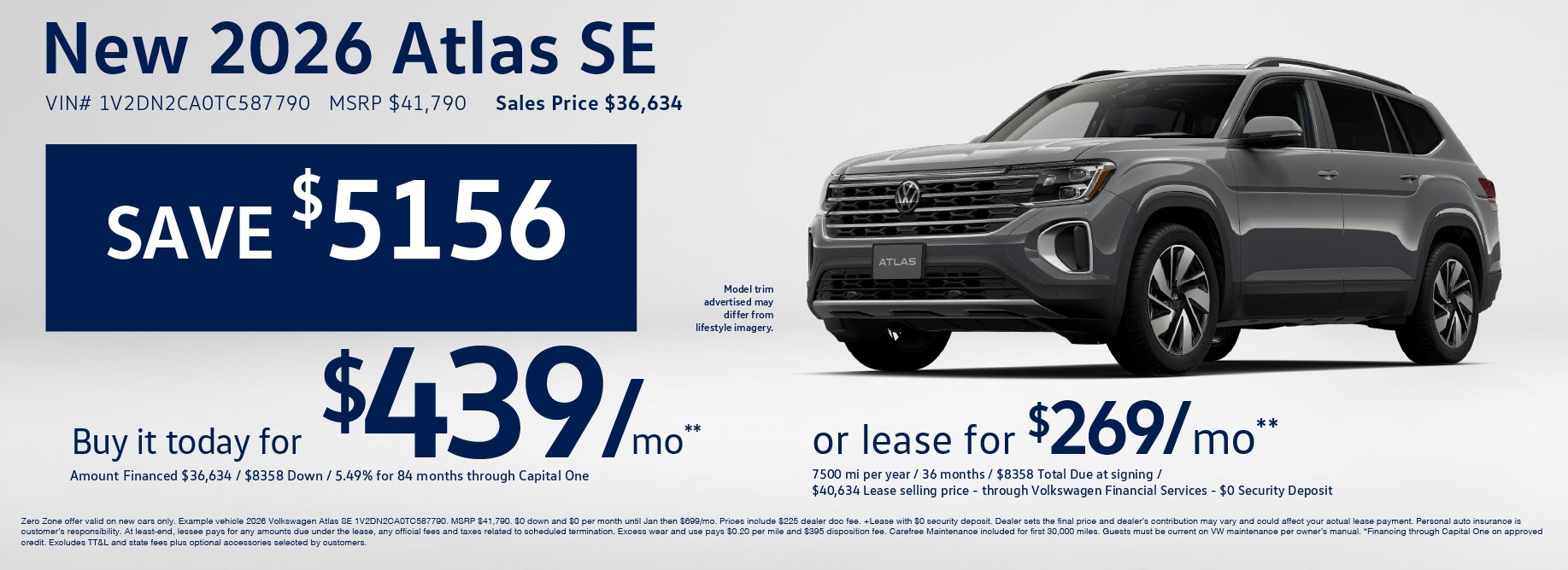 Save over $5000 off the new Atlas at VW Cypress